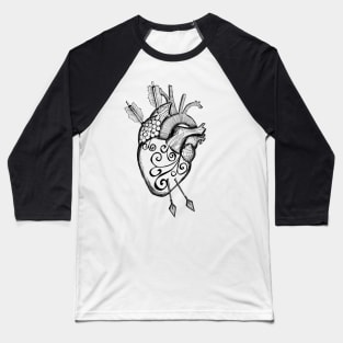 You Got Me / Anatomical Heart / Cupid’s Arrows / Valentine’s Day / Heart Drawing / Heart  Doodle Baseball T-Shirt